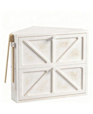 Double-Tier Rustic Bread Box for Kitchen, Corner Fit, Large Capacity