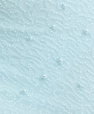 Juniors' V-Neck Low-Back Bead-Embellished Gown 