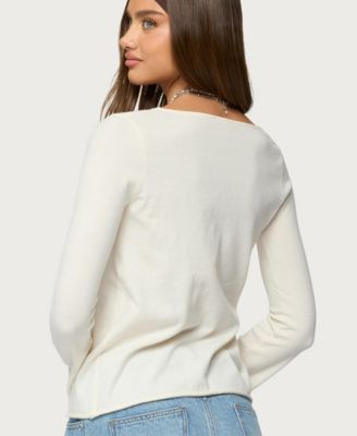 Women's Jesy Iridescent Split Front Knit Cardigan