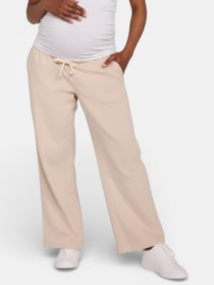 Women's Under the Belly Tie Waist Denim Wide Leg Pant