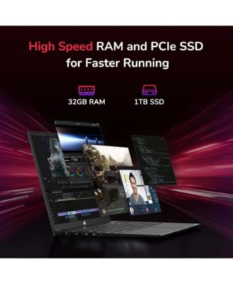 15.6" IPS FHD-Gaming-Laptop, 8 Cores AMD Ryzen 7 6800H 32GB DDR5 RAM 1TB SSD 4.7GHz Fingerprint 100W