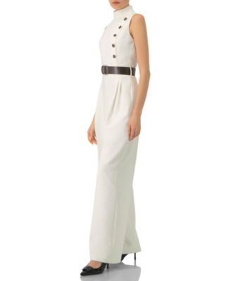 Women's Sleeveless Belted Jumpsuit