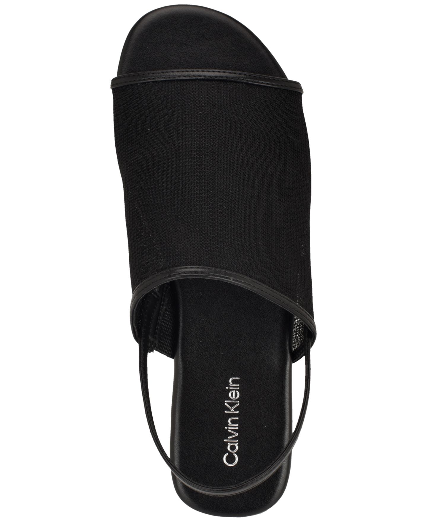 Женские сандалии Calvin Klein Gaven Mesh Flat Slip-On Slingback, цвет: Чёрный сетчатый — фото 4
