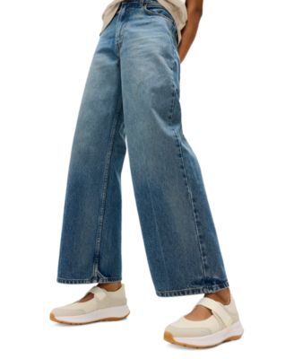 Women's F-Mode Flow Knit Suede Mary Jane Almond Toe Sneakers