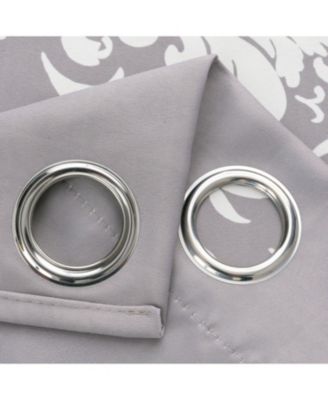 100% Polyester 190 GSM Cressida Reversible Blackout Grommet Curtain Panel 54" x 90" Grey