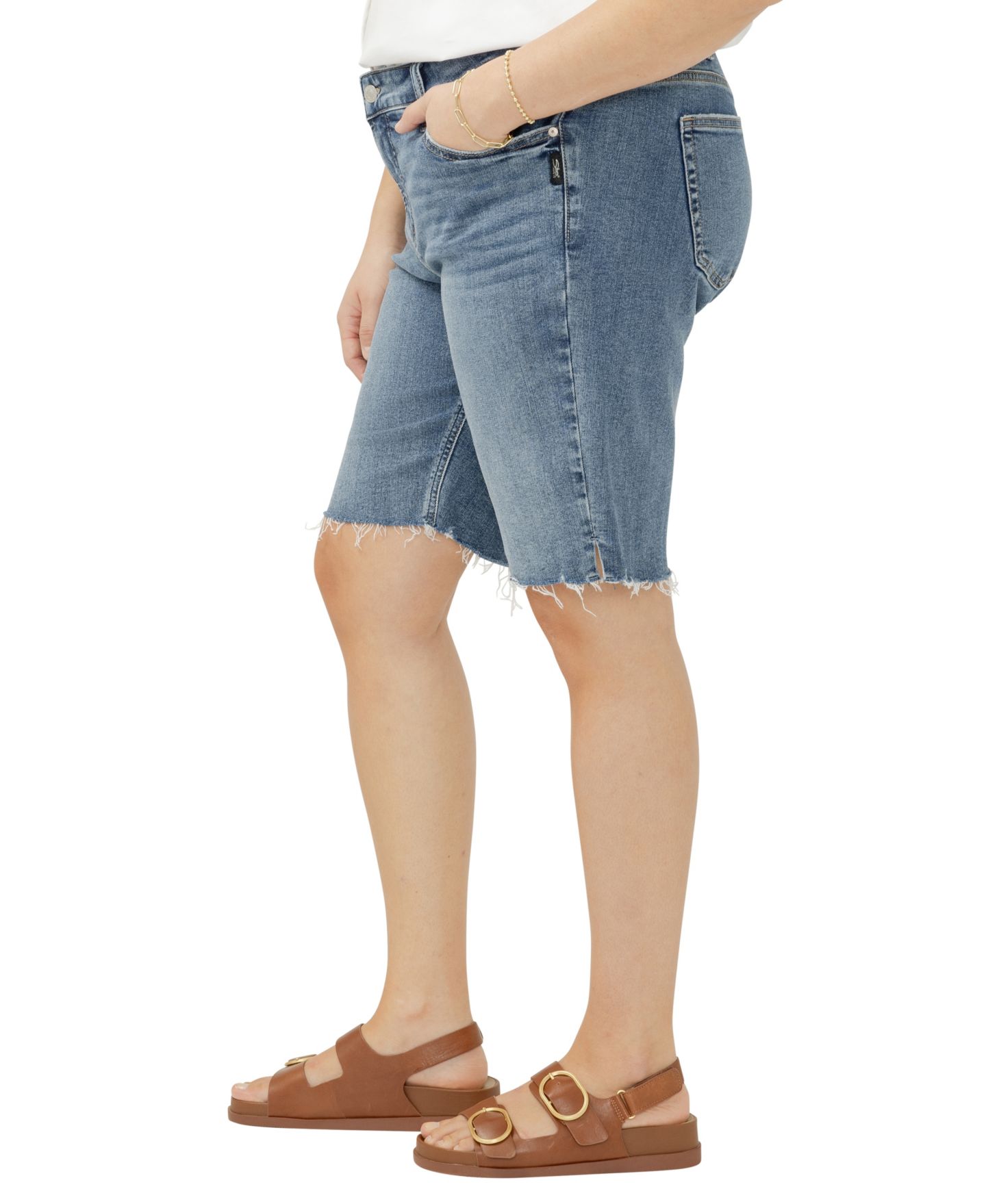 Женские шорты Silver Jeans Co. Plus Size Elyse Bermuda, цвет: Закатный — фото 3