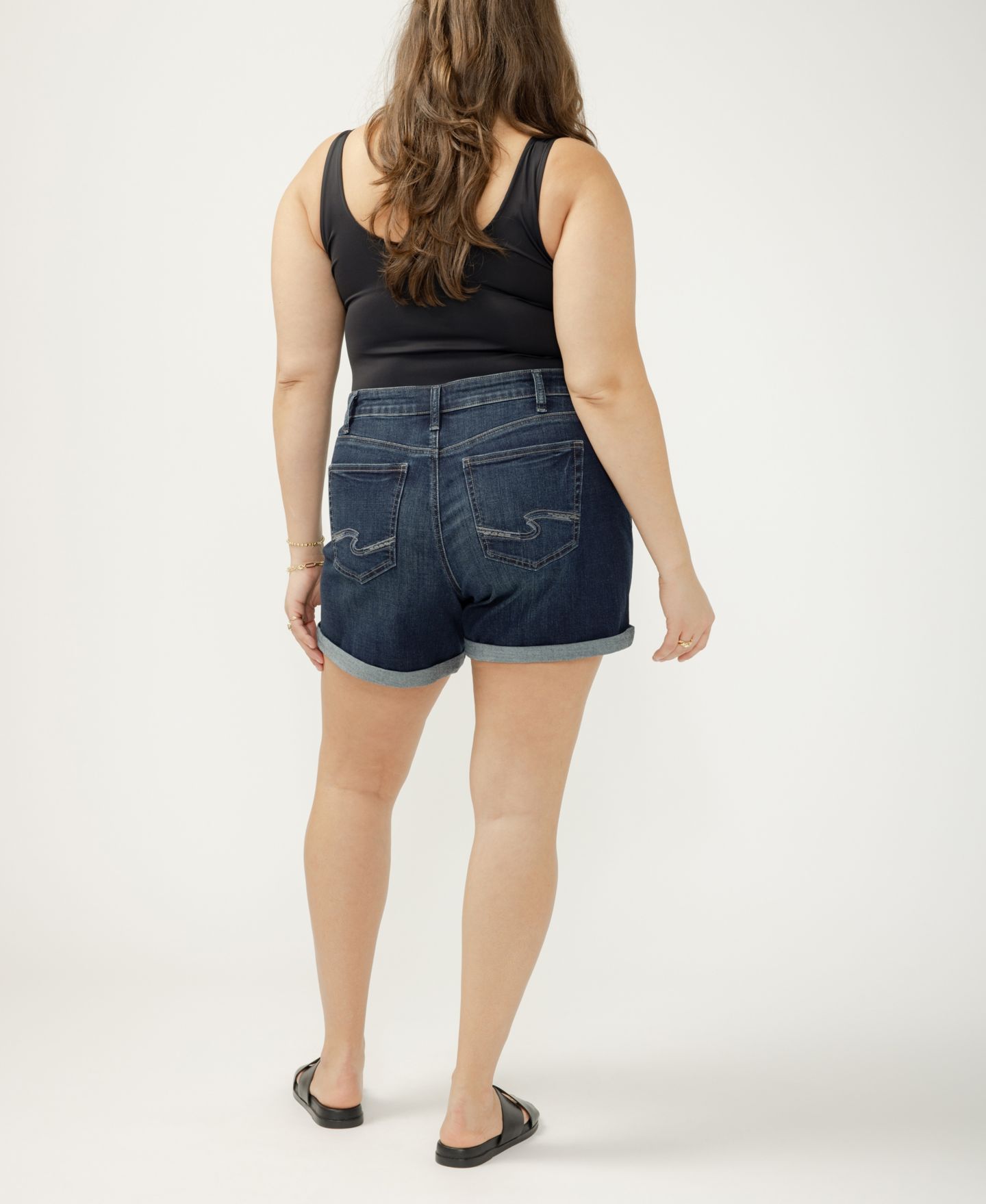 Женские шорты Silver Jeans Co. Plus Size Boyfriend, цвет: Варёный — фото 5