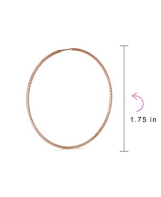 Lightweight Round Thin Endless Continuous Twist Hoop Earrings