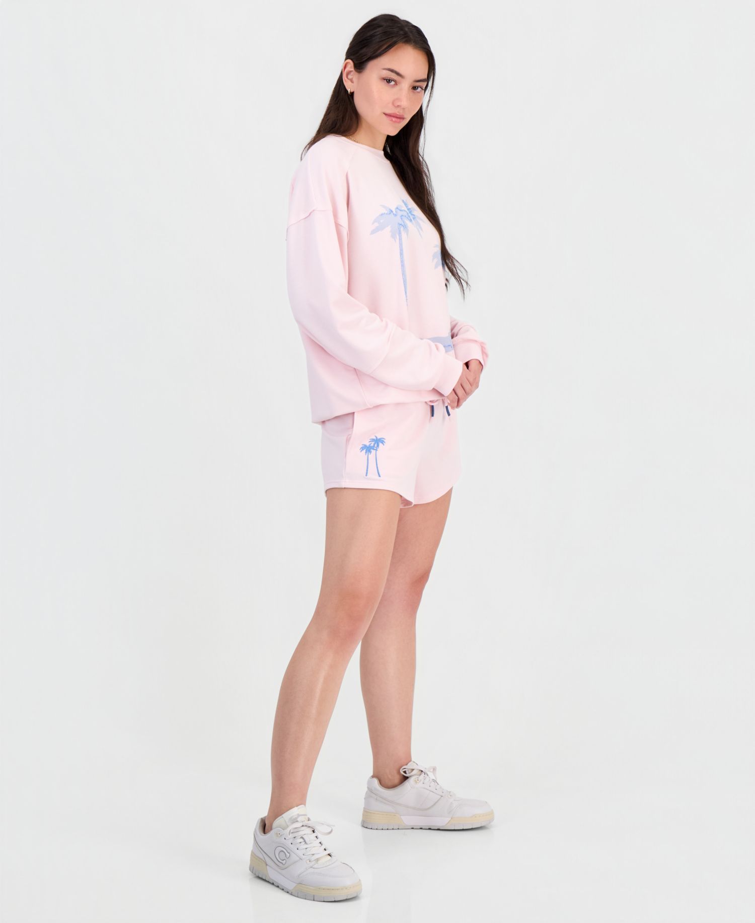 Juniors' French Terry Drawstring-Waist Shorts