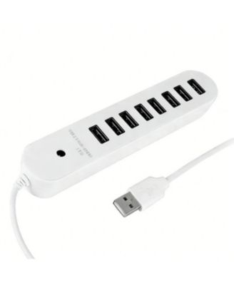 8-Port USB 2.0 Hub, 480Mbps High-Speed Splitter, Plug & Play USB Expander for Home Office & Travel, Ideal for Students