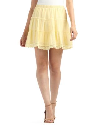 Women's Textured Tiered Mini Skirt