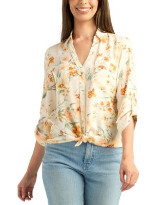 Women's Printed Button-Up Shirt