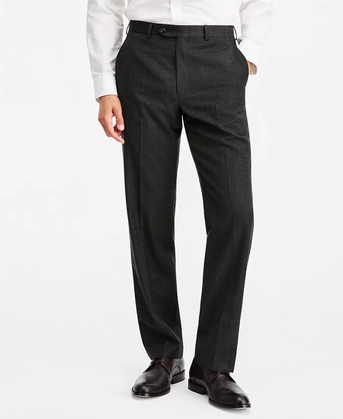 Men's Classic-Fit Wool-Blend Stretch Plaid Suit Separate Pants - thumbnail 3