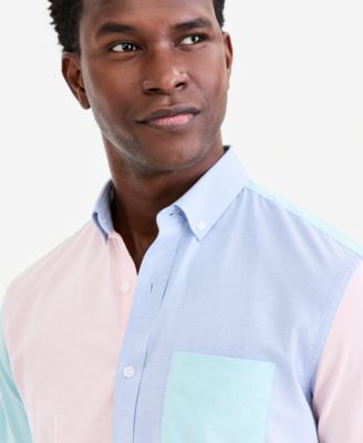Men's Long-Sleeve Printed Oxford Shirt