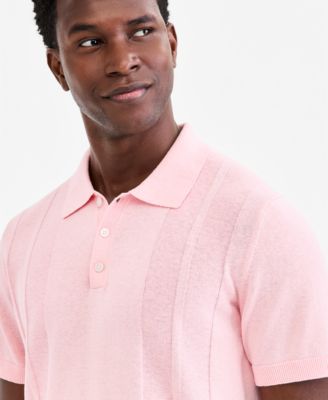 Men's Short-Sleeve Linen and Cotton Engineer Sweater