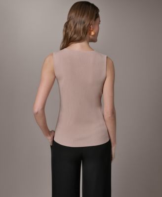 Women's Sleeveless Keyhole Sweater