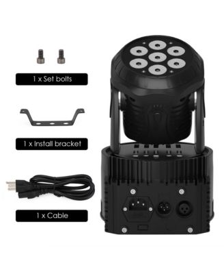 70W RGBW Mini Moving Head Stage Light with Built-in Shows, Sound and DMX Control