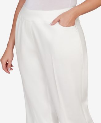 Plus Size Resort Living Smooth Waist Easy Pull- On Capri Pants