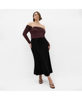 Women's Plus size Buckle Detail Top