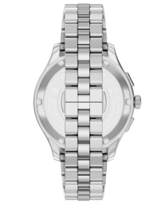 Men's Quartz Chronograph Silver Stainless Steel Watch, 42mm