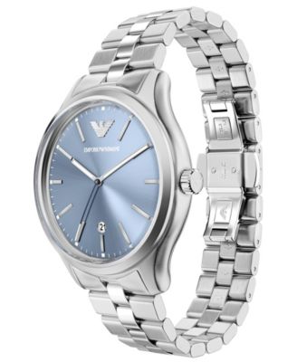 Men's Quartz Three-Hand Silver Stainless Steel Watch, 41mm