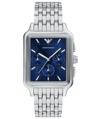 Men's Quartz Chronograph Silver Stainless Steel Watch, 38mm