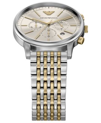 Men's Quartz Chronograph Two-Tone Stainless Steel Watch, 42mm