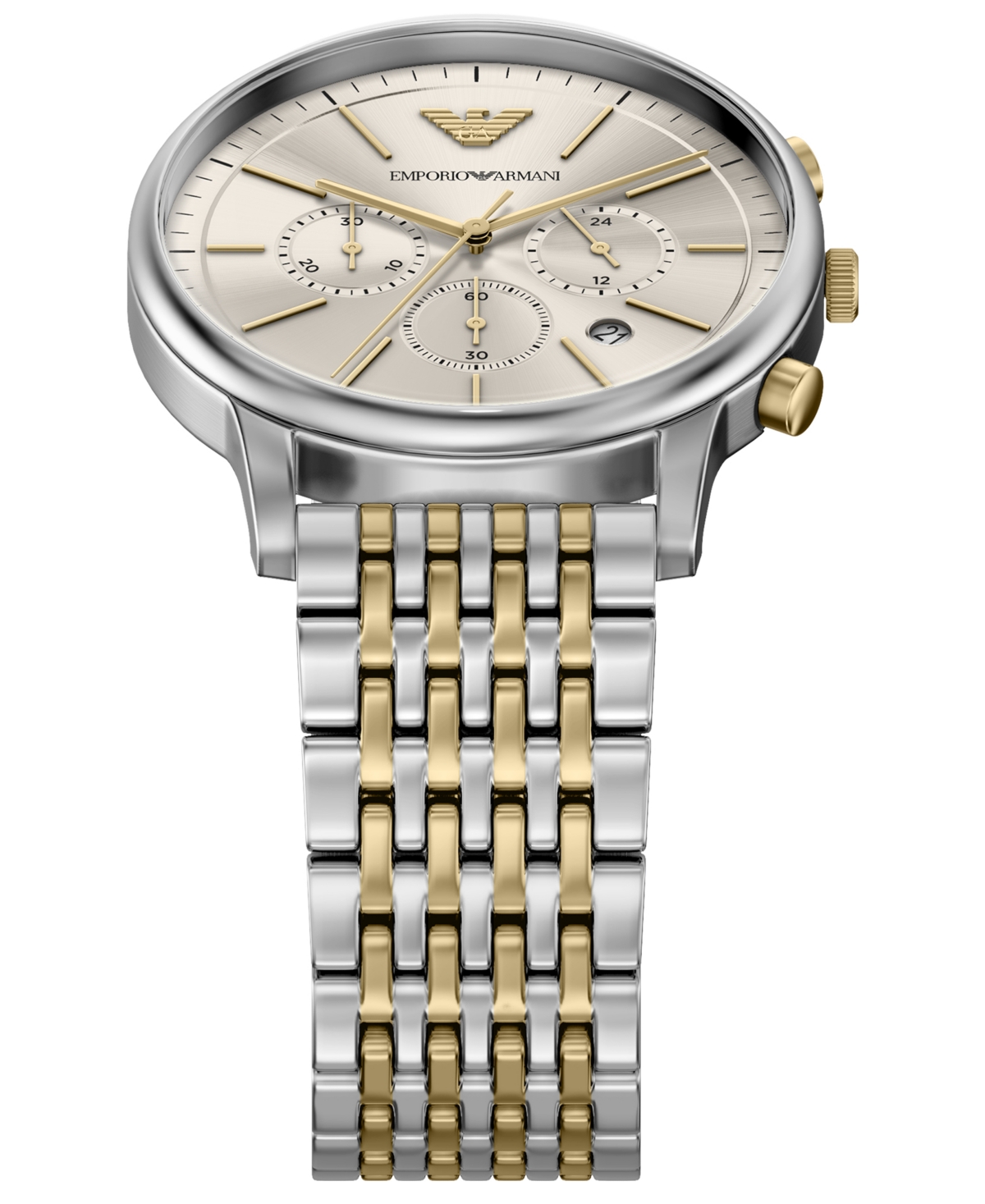 Emporio Armani Men's Quartz Chronograph Two-Tone Stainless Steel Watch, 42mm