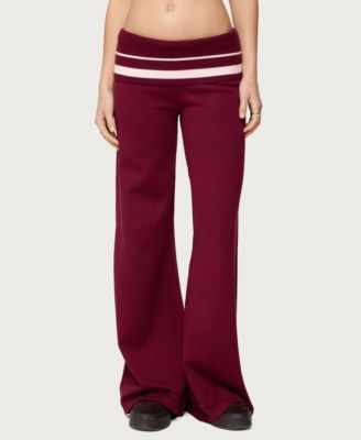 Women's Kaliya Stripey Foldover Knit Pants