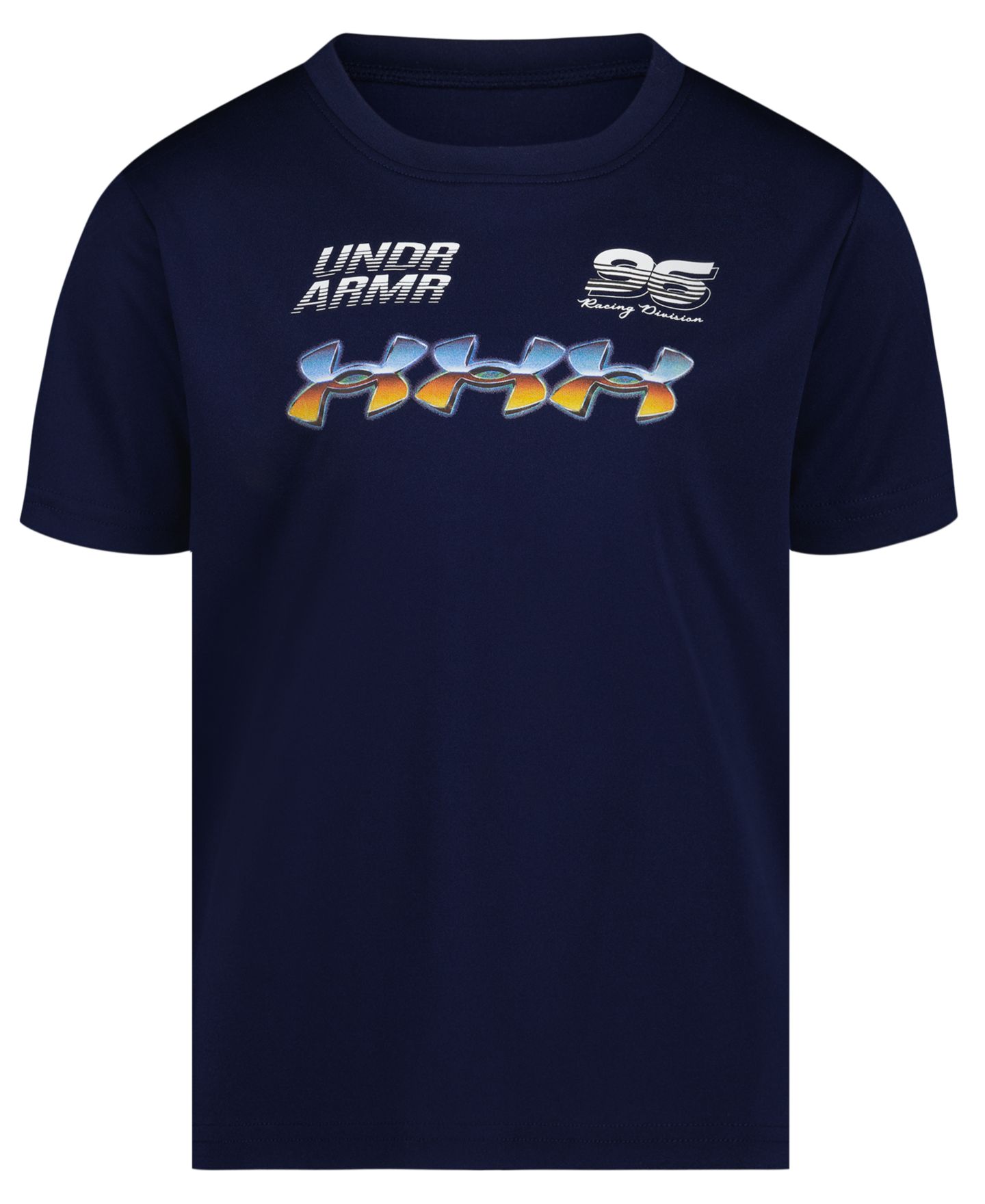Футболка Under Armour Tech Racer Burst Short-Sleeve T-Shirt для мальчиков, цвет: Полуночный тёмно-синий — фото 1