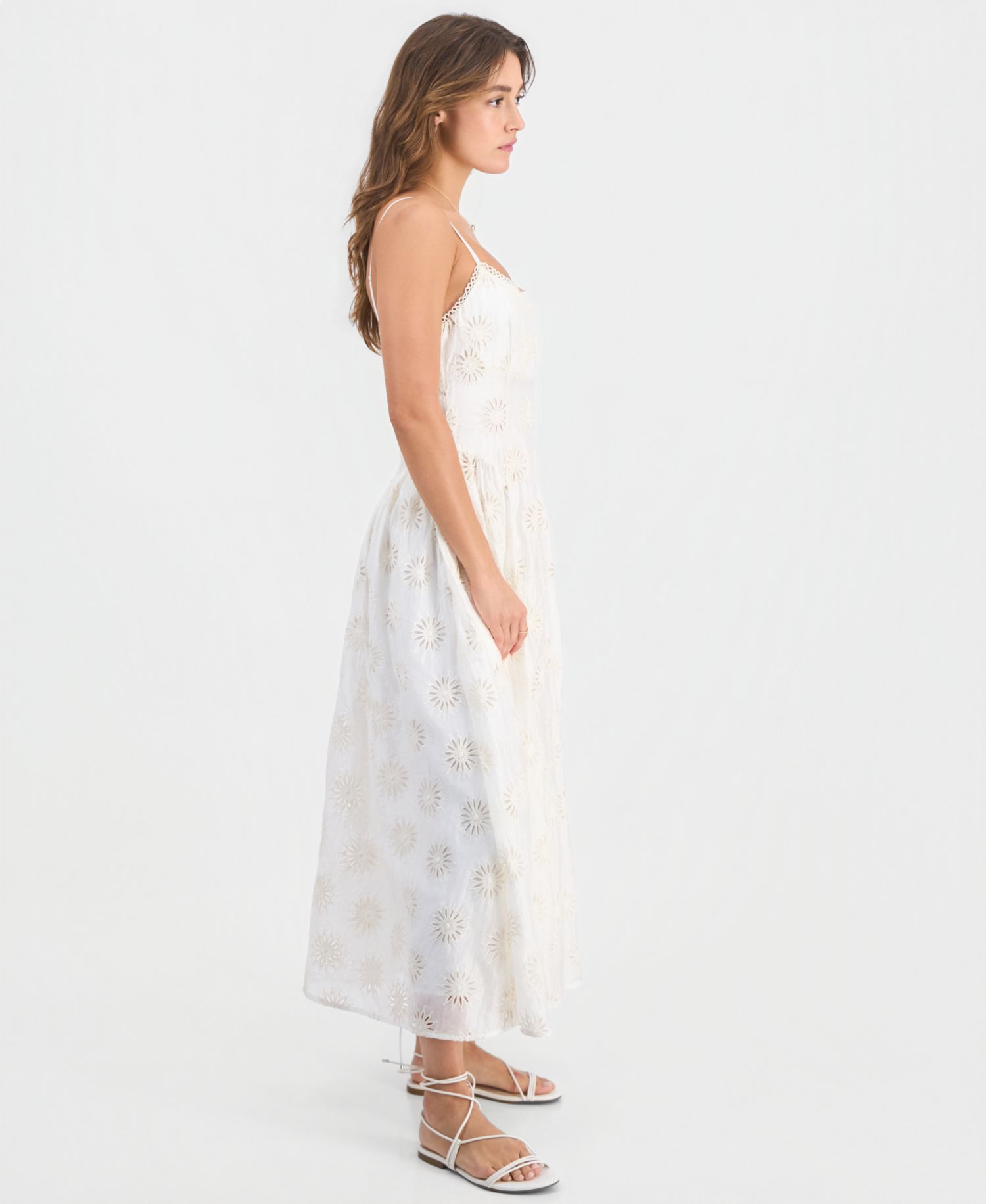 Women's Caerwyn Square Neck Sleeveless Midi Dress