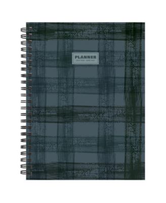 July 2026 - June 2027 Blue Flannel Medium Weekly Monthly Planner