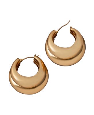 Gold-Tone Molten Multi-Row Hoop Earrings