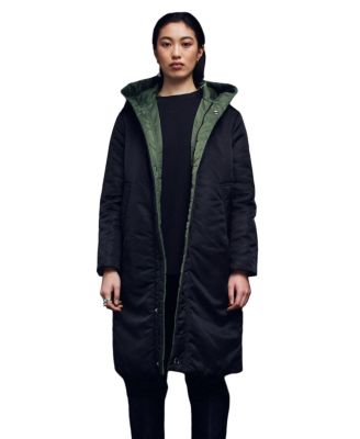 Women's Sustainable Reversible Satin Down Coat