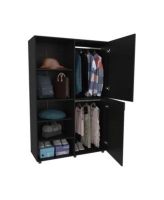 Ollie 2-Door Wardrobe with Open Storage