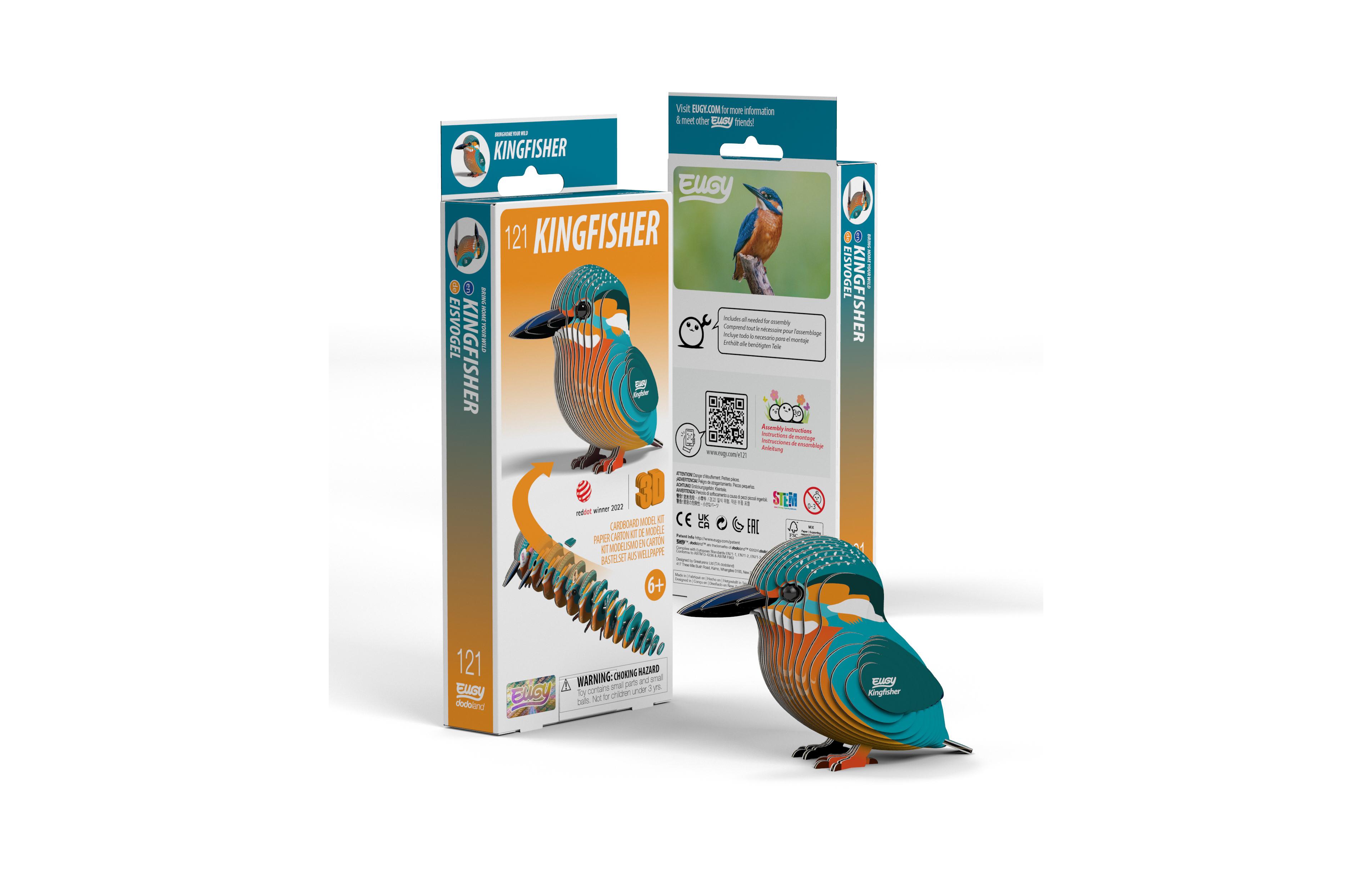 Eugy 121 Kingfisher 3D Collectible Puzzle, Ages 6+