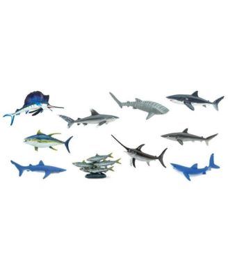 Fish Toob – Hand Painted Marine Life Figurines Set Featuring Sharks, Swordfish