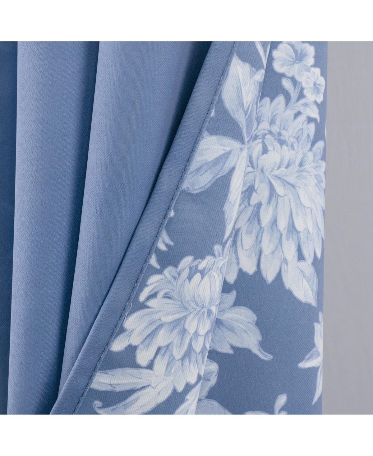 Olivia Gray 100% Polyester 190 Gsm Eloise Reversible Blackout Grommet Curtain Panel 54" x 90"