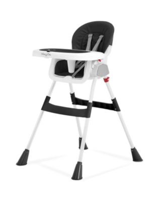 Baby TableTalk 2-in-1: High chair to junior chair conversion. Features a padded seat, dual trays, and a quick-fold steel frame