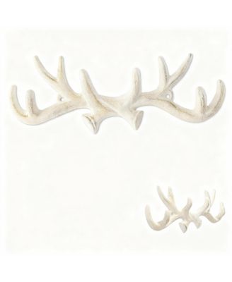 Antique Cast Iron Deer Wall Hooks for Coats, Hats, Keys