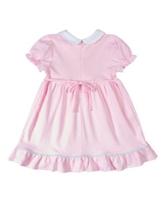 Toddler Girls Girl Stripe Knit Dress With Flowers, Hen & Chicks