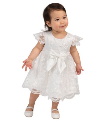 Baby Girls' Check Peter Pan Collar Flutter Sleeve Dress and Panty, 2-Piece Set