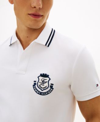 Men's Pique Badge Regular Short-Sleeve Polo Shirt