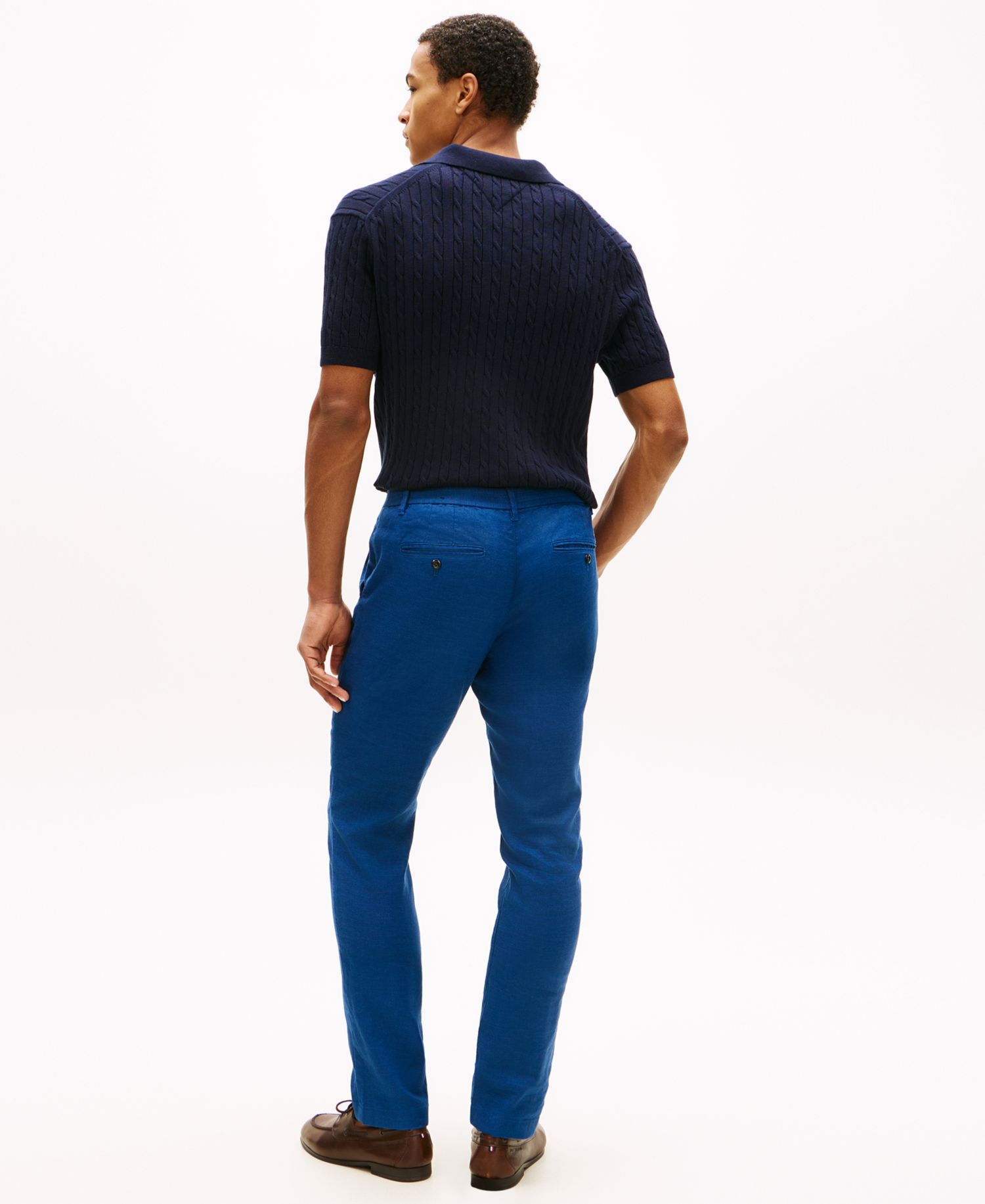 Men's Denton Straight-Fit Flat Front Sorona Linen Pants