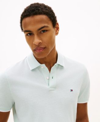 Men's Regular-Fit Tipped Linen Polo Shirt 