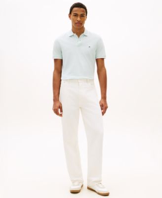 Men's Regular-Fit Tipped Linen Polo Shirt 