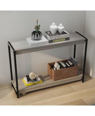 40" Entryway Table - Console Table with Storage, 2-Tier Sofa Table, Entry Table with Shelf, Hallway Table for Entryway, for Living Room, Couch