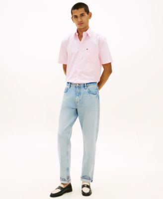 Men's Stripe Short-Sleeve Oxford Shirt