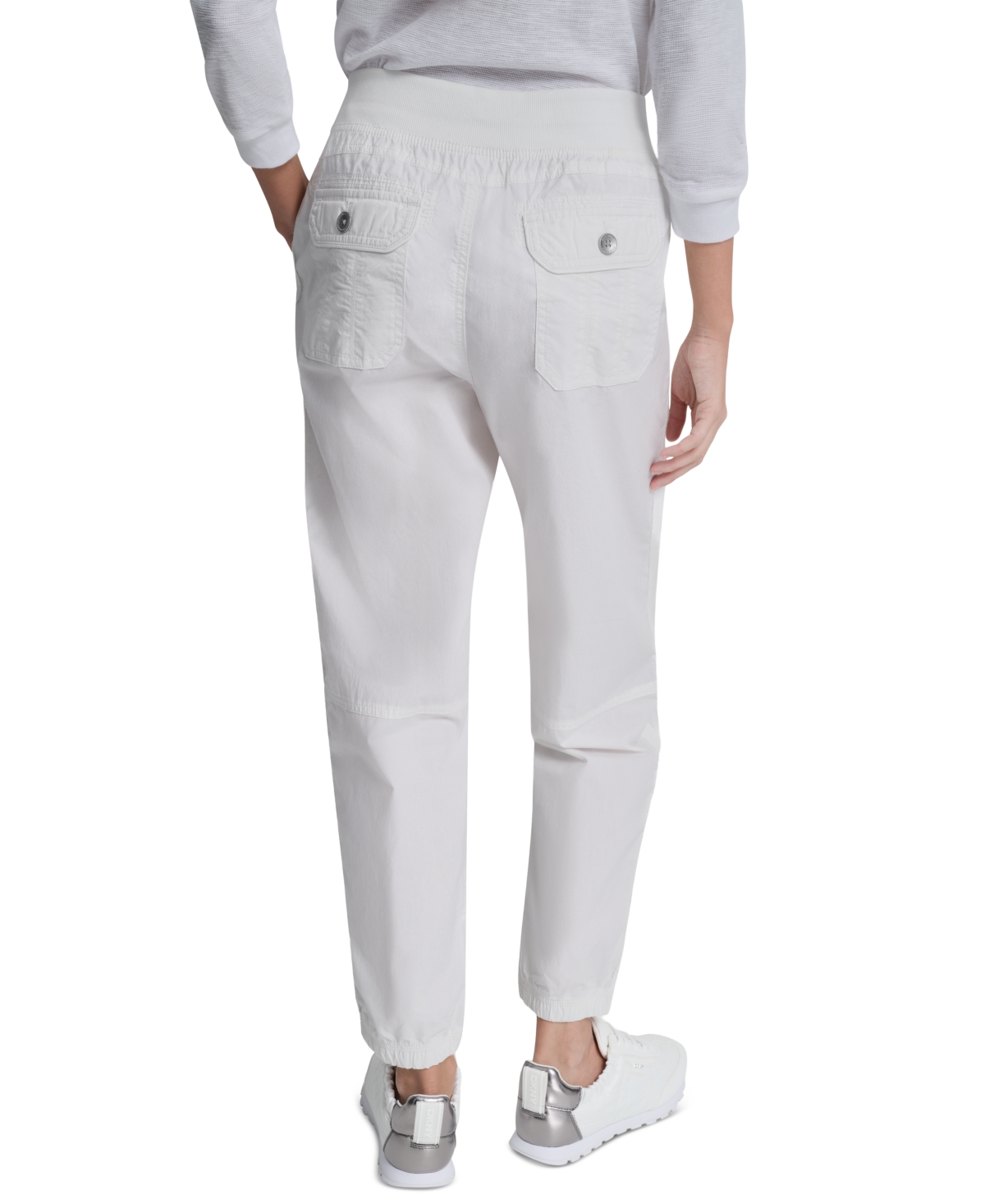 Dkny Sport Women's High Rise Bungee Waist Seamed Joggers
