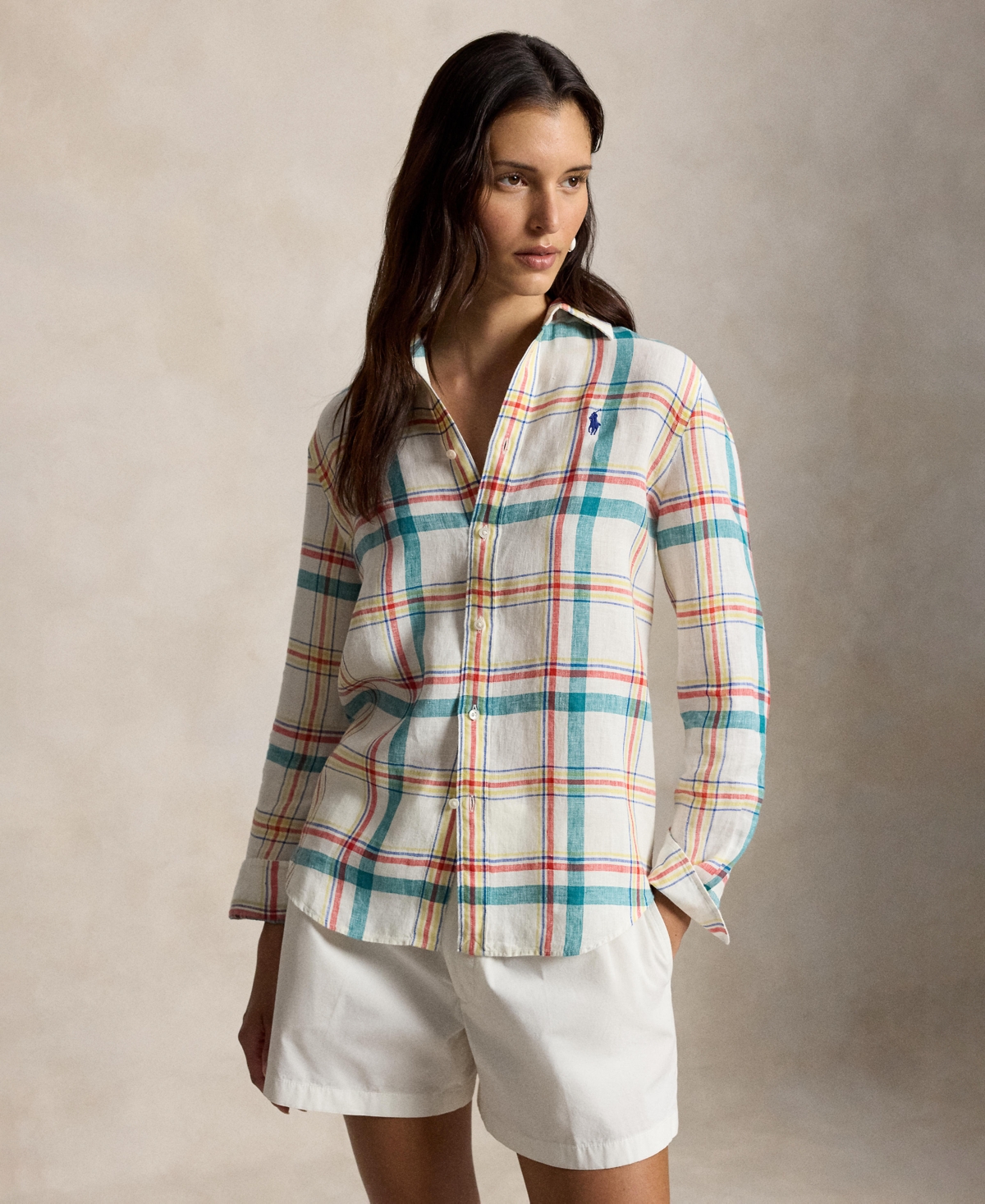 Polo Ralph Lauren Women's Spread Collar Buttoned Placket Shirt